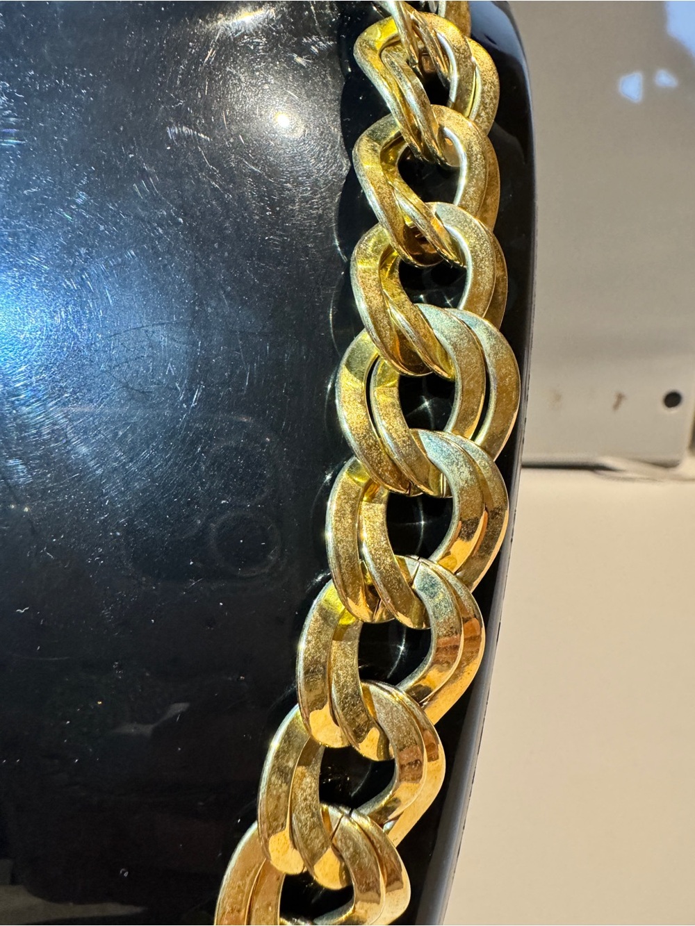 MONET vintage Chunky Cuban Link Necklace – - Picture 12 of 13